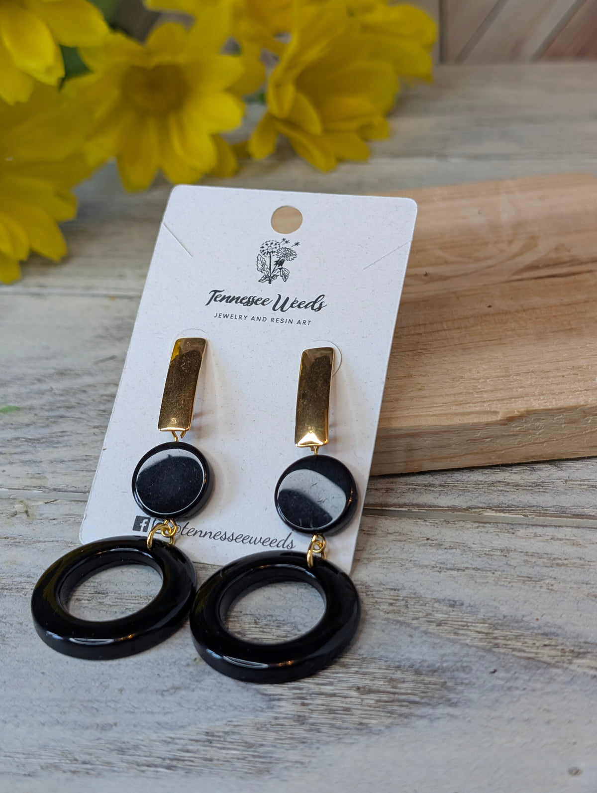Black and Gold Double Dangle
