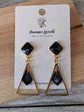 Black and Gold Triangle Dangle